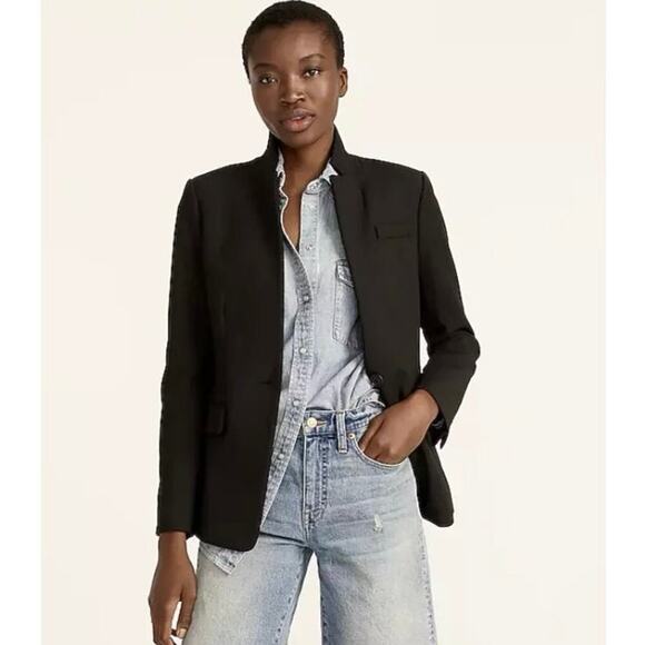 J. Crew Regent Blazer In Four-Season Stretch Black Size 20 NWT - Picture 1 of 15